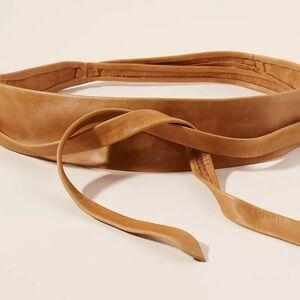 Iconic Ada tan leather wrap belt